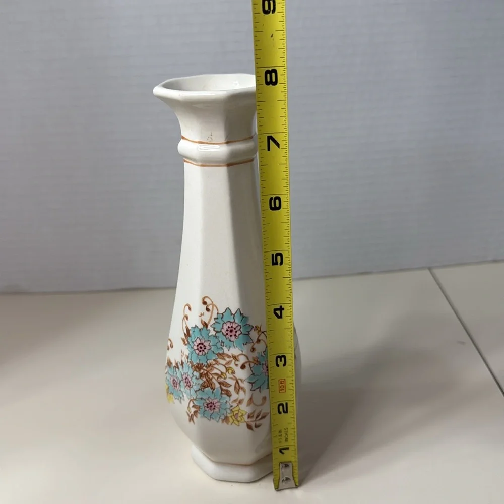Vintage FTD Floral Ceramic Bud Vase 1983 Made in Portugal